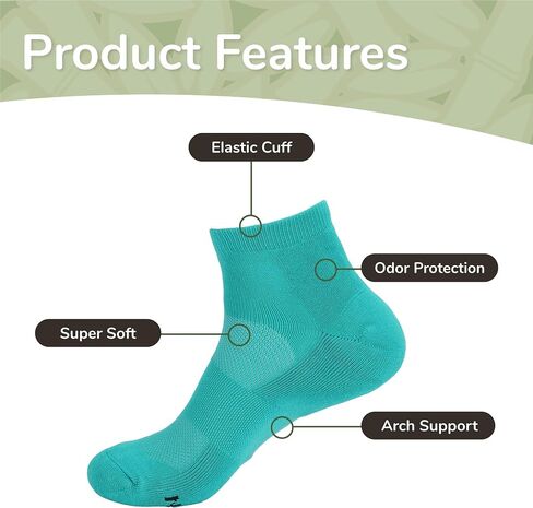 BambooMN Men's Bamboo Athletic Quarter Crew Sock for Home Travel Work and Sport in Kuwait