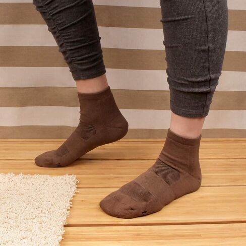 BambooMN Men's Bamboo Athletic Quarter Crew Sock for Home Travel Work and Sport in Kuwait