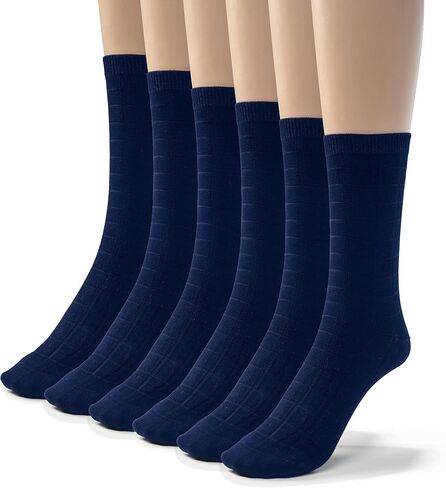 Silky Toes Mens Designed Bamboo Dress Crew Socks, Dressy or Casual 3 or 6 Pairs in Saudi Arabia