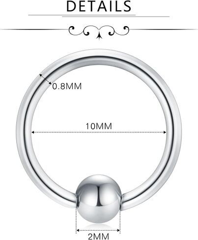 AVYRING 22G or 20G Nose Rings Hoop Stainless Steel Nose Nostril Septum Rings Lip Rings Medusa Monroe Piercing Jewelry in Kuwait