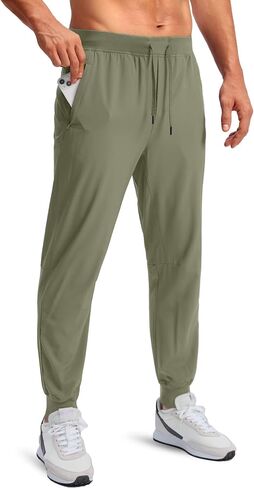 Pudolla Mens Joggers with Zipper Pockets Lightweight Sweatpants Workout Athletic Pants for Gym Running Golf in Saudi Arabia