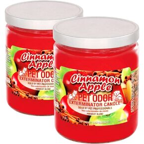 Pet Odor Exterminator Cinnamon Apple Candle - 13 oz, Pack of 2