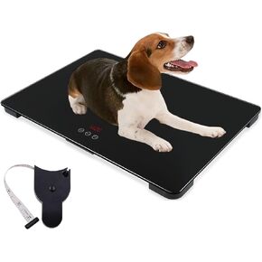 YTCYKJ Digital Dog Scale, Pet Scale Large Platform with Tape Measure, Veterinary Scale Platform Scale 31.5 * 19.7 Inch Accurate Weighing, Heavy Duty Vet Animal Scale,3 Unit Modes, Max 220 lbs in Kuwait