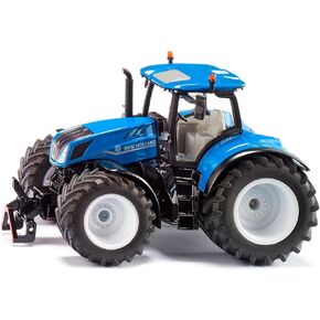 SIKU 3291, New Holland T7.315 HD, Toy Tractor, 1:32, Metal/Plastic, Blue, Incl. Front Weight, Opening Bonnet and Trailer Coupling