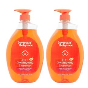 2-Pack Lovercare Babymac 2-in-1 Conditioning Shampoo Tear Free - 2 x 33.8 Fl Oz
