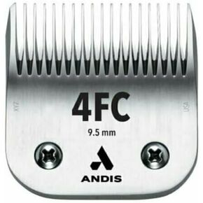 Andis 72615 Ultra Edge Detachable Dog Clipper Blade – Carbon-Infused Steel, Long-Lasting Sharp Edges with Deep Teeth, Removes Hair 3/8-Inch (9.5 mm) - Fits AG, AGC, BDC Models - Size-4 FC, Chrome