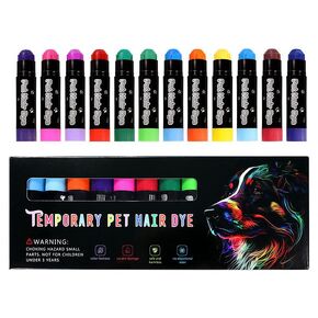 CKANDCK Temporary Pet Hair Dye, Pet Fur Paint Dye,Hair Painting Pens Non Toxic for Creative Grooming,Washable Dog Hair Dye, Pet Safe Marking Markers for Farm Animal