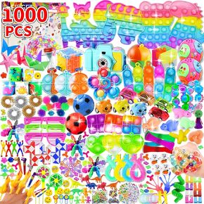 1000pcs Party Favors for Kids, Fidget Toys Pack, Birthday Gifts, Classroom Prize Boxes, Treasure Box, Goodie Bag Stuffers,Carnival Prizes, Easter Eggs Fillers