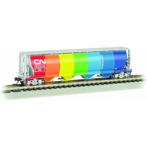 Bachmann Industries Inc. Canadian 4-Bay Cylindrical Grain Hopper Canadian National - Demonstrator - N Scale