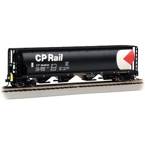 Bachmann Trains - Canadian 4-Bay Cylindrical Grain Hopper with Flashing END of Train Device - CP Rail #384553 - HO Scale
