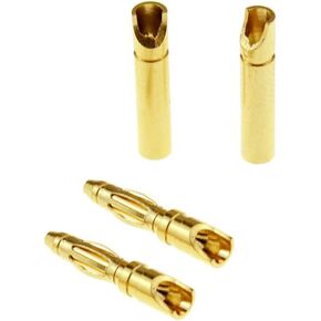 SoloGood 20 Pairs Amass 2.0mm Gold Plated Male and Female 2mm Bullet Banana Connectors Plugs for DIY RC Battery ESC Motor