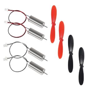 4pcs 8520 Brushed Motors 8.5x20mm Motor 3-5V 0.15A 35000RPM-50000RPM 8520 Motor Hollow Cup Drone Motor + 4pcs CW CCW Propeller Compatible with FPV RC Quadcopter