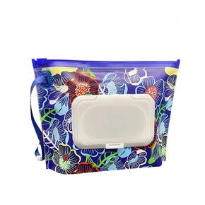 Flowery Wet Wipes Box Cute Clamshell Wipes Case Reusable Travel Refillable Portable Wipes Container(1)18X14CM Wipes and Holders Wipe Holders