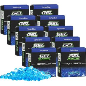 Gel Blaster Gellets Refill Ammo, 100,000 Green Gellets - All-Natural Eco Friendly, Non-Toxic, Non-Staining & Non-Irritating Water Based Gel Balls - Made Specifically for Gel Blaster