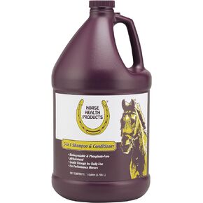 Farnam Horse Health 2-in-1 Shampoo and Conditioner | pH balanced and gentle| For Horses, Ponies and Dogs | 128 oz