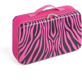 Badger Basket Chic Animal Print Travel Case for 12-Inch Fashion Dolls – Perfect On-The-Go Storage