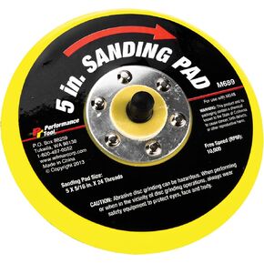 Performance Tool M689 Replacement Rubber Pad for M5485 Dual Action Sander - Tapered Lip, Fabric Lined Packing, 5/16-Inch-24 Threads