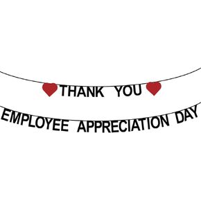 Thank You Employee Appreciation Day Banner Decorations, Staff Appreciation Banner Staff Appreciation Banner Decoration