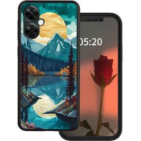 حافظة لهاتف OnePlus Nord N30 5G لهاتف 1+ Nord N30 5G مع نمط فني تجريدي بألوان مائية جبلية للنساء، غطاء حماية من مطاط السيليكون الناعم الناعم لهاتف OnePlus Nord N30 5G 2023
