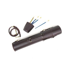Leather Document Tube - 100% Hand Made - Black - 21"