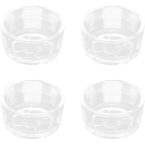 Senzeal 4X Glass Reptile Feeding Dish Food Water Bowl Feeder Bowl Cup Basin Tray Container for Small Pets Reptile Lizard Spider Scorpion Corn Snake Centipede Crickets