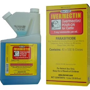 Durvet Ivermectin Pour-On for Cattle 1000 mL