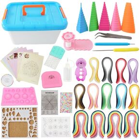 Quilling Kit Complete Quilling Paper Set with 1940 Strips All Necessary Tools and Storage Box Suitcase for Beginners, Advanced Quiller