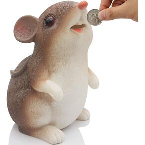بنك أموال H&W Cute Pig Coin، بنك Piggy مضاد للكسر، بنك أموال إبداعي، يمكنه تخزين 1000 عملة معدنية، أفضل هدية لعيد الميلاد، Squint Piggy (WK7-D2)