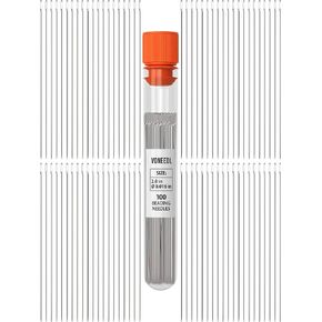 VONEEDL 100 PCS Straight Fine Beading Needles Size 11 - Diameter 0.4 mm