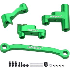 Hobbypark Aluminum Servo Saver Steering Bellcrank Spring Retainer Parts for Traxxas 1/18 LaTrax Teton Upgrades fit Desert Prerunner Rally SST (Green)