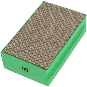 Diamond Hand Polishing Pads, 60 Grit Green Foam Grinding Dry Block For Granite Marble Glass Grinding