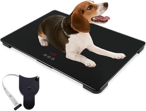 YTCYKJ Digital Dog Scale, Pet Scale Large Platform with Tape Measure, Veterinary Scale Platform Scale 31.5 * 19.7 Inch Accurate Weighing, Heavy Duty Vet Animal Scale,3 Unit Modes, Max 220 lbs in Kuwait
