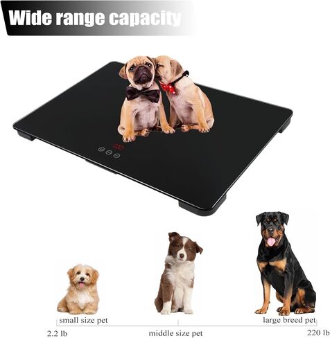 YTCYKJ Digital Dog Scale, Pet Scale Large Platform with Tape Measure, Veterinary Scale Platform Scale 31.5 * 19.7 Inch Accurate Weighing, Heavy Duty Vet Animal Scale,3 Unit Modes, Max 220 lbs in Kuwait