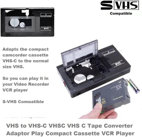 كاميرات الفيديو الخاصة بمحول الكاسيت svhs VHS-C إلى VHS (غير متوافقة أو لا تعمل مع أشرطة MiniDV وHi8 وDigital 8 و8mm أو تشغيلها) in Kuwait