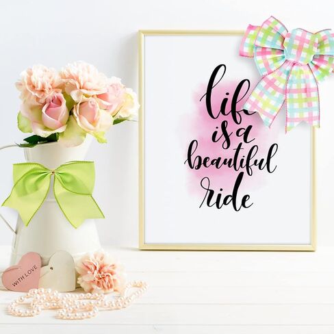 AnyDesign الربيع السلكية حافة الشريط 30 ياردة الباستيل الوردي الأخضر الأزرق الحرفية النسيج الشريط الزخرفية البلايد النقاط منقوشة الشريط لربيع عيد الفصح إكليل القوس صنع الحرف اليدوية مستلزمات التغليف، 5 رول in Saudi Arabia