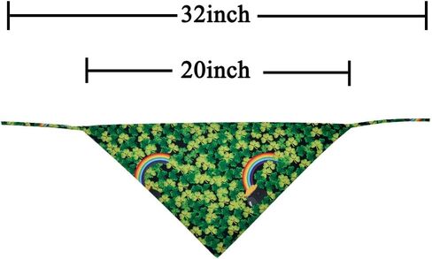 2 Pack St. Patrick's Day Dog Bandana Reversible Triangle Bibs Scarf Accessories for Dogs Cats Pets Animals in Kuwait