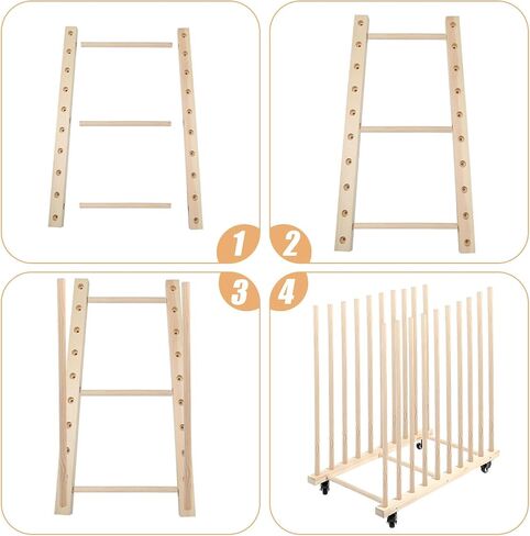 Art Storage Rack with Caster Wheels 32 x 29 x 16 Inches Wooden Canvas Storage Stand Art Drying Rack Painting Storage Rack for Drawing Board Panel Frame Canvas Board in Saudi Arabia