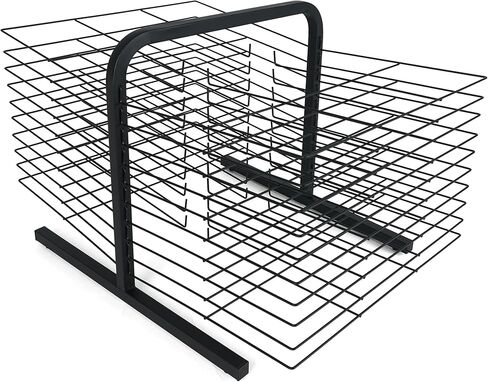 رف تجفيف فني لتنظيم الفصول الدراسية، أو المدرسة المنزلية، أو مرحلة ما قبل المدرسة؛ رف تجفيف سطح الطاولة للفنون، رف فني سلكي لعربة الفن في الفصول الدراسية رف تجفيف للفنون؛ رف تجفيف الطلاء (20 رف) in Kuwait