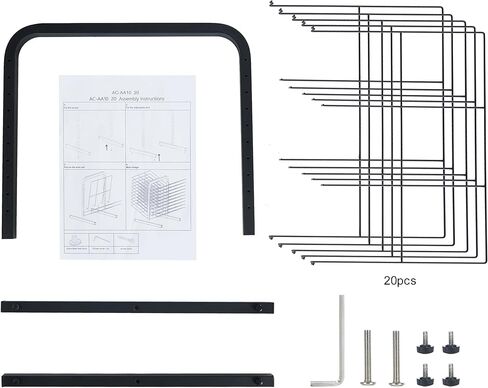 رف تجفيف فني لتنظيم الفصول الدراسية، أو المدرسة المنزلية، أو مرحلة ما قبل المدرسة؛ رف تجفيف سطح الطاولة للفنون، رف فني سلكي لعربة الفن في الفصول الدراسية رف تجفيف للفنون؛ رف تجفيف الطلاء (20 رف) in Kuwait