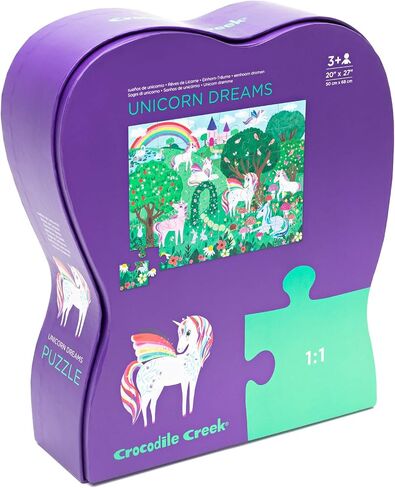 Crocodile Creek - Dinosaur - 36 Piece Jigsaw Floor Puzzle with Heavy-Duty Box for Storage, Large 20" x 27" Completed Size, Designed for Kids Ages 3 Years and up in Saudi Arabia
