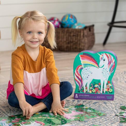 Crocodile Creek - Dinosaur - 36 Piece Jigsaw Floor Puzzle with Heavy-Duty Box for Storage, Large 20" x 27" Completed Size, Designed for Kids Ages 3 Years and up in Saudi Arabia