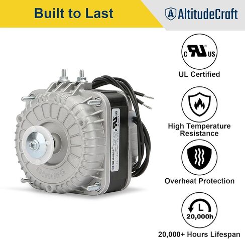 محرك مروحة مكثف YZF18-25، محرك مروحة تيار متردد 120 فولت 60 هرتز 1.01 أمبير 18 وات، استبدال محرك القطب المظلل YZF10-20، YZF6-13، APFM-161E in Kuwait