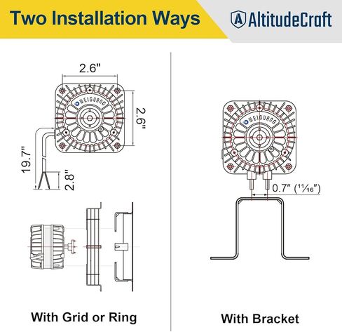 محرك مروحة مكثف YZF18-25، محرك مروحة تيار متردد 120 فولت 60 هرتز 1.01 أمبير 18 وات، استبدال محرك القطب المظلل YZF10-20، YZF6-13، APFM-161E in Kuwait