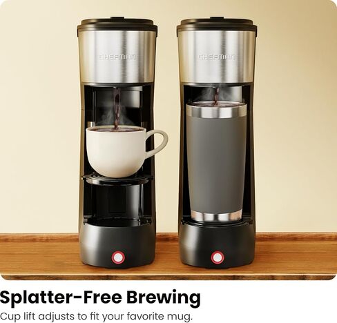 ماكينة صنع القهوة ذات الخدمة الواحدة من تشيفمان، ماكينة صنع القهوة على شكل حرف K: متوافقة مع كبسولات K-Cup والقهوة المطحونة، ماكينة تحضير القهوة بالتنقيط سعة 6 إلى 14 أونصة، رفع الأكواب، فلتر متضمن in Kuwait