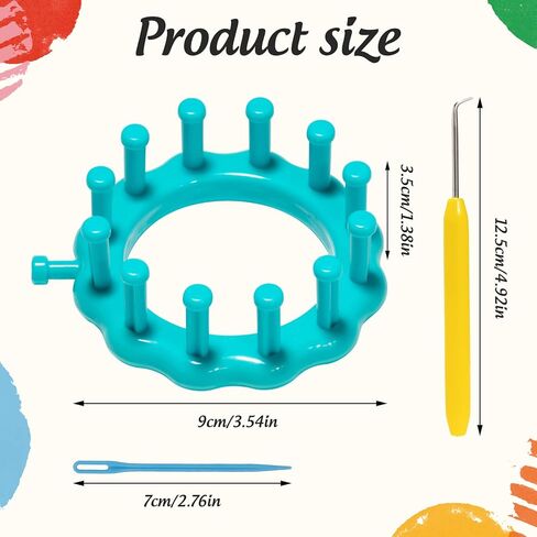 RMISODO 2 Pieces Circular Loom Set Knitter Knitting Flower Loom Kit for Embellishment Needle Craft in Kuwait