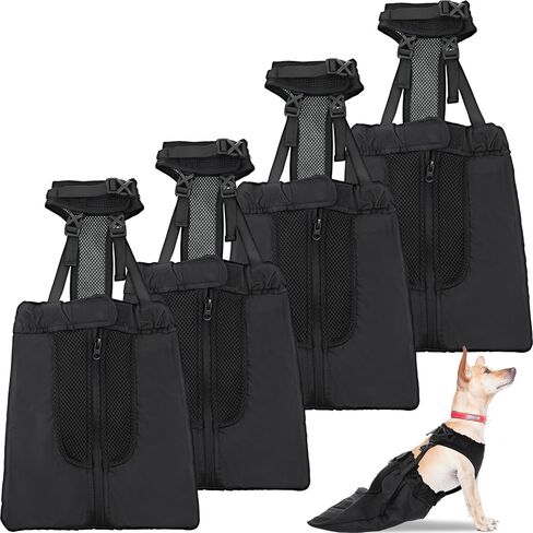 4 Pcs Dog Drag Bags for Paralyzed Rear Legs Adjustable Disabled Pets Drag Bag Breathable Pet Injuries Protection Bag Outdoor Indoor Dog Wheelchair Alternative Protects Chest Limb (Medium) in Kuwait