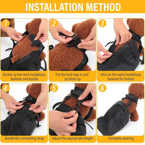4 Pcs Dog Drag Bags for Paralyzed Rear Legs Adjustable Disabled Pets Drag Bag Breathable Pet Injuries Protection Bag Outdoor Indoor Dog Wheelchair Alternative Protects Chest Limb (Medium) in Kuwait