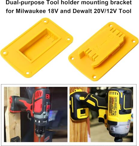 12packs Tool Holder For Milwaukee M18 & Dewalt 20v,Wall Mount Drill Holder with 48 Screws (red) in Kuwait