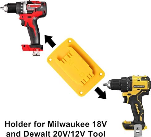 12packs Tool Holder For Milwaukee M18 & Dewalt 20v,Wall Mount Drill Holder with 48 Screws (red) in Kuwait