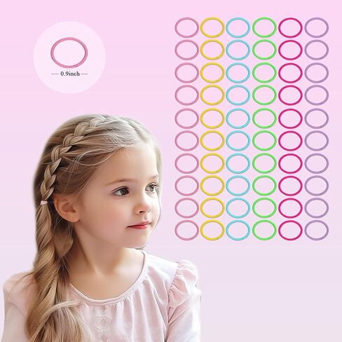 300 قطعة من إكسسوارات شعر الفتيات الصغيرات من EleMirsa، 6 مشابك مخالب صغيرة على شكل زهرة متعددة الألوان، ربطات شعر للأطفال، أربطة مطاطية صغيرة للأصابع، أشرطة مطاطية للشعر للفتيات الصغيرات والأطفال الصغار in Kuwait